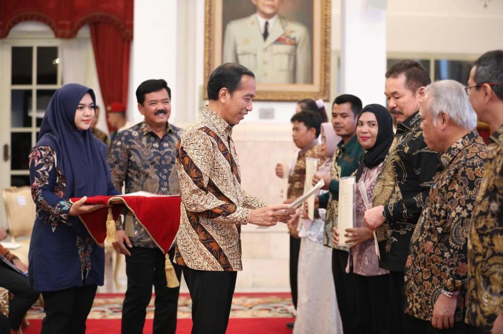 Presiden Republik Indonesia (RI) Joko Widodo meluncurkan Sertipikat Tanah Elektronik. Foto: Istimewa.