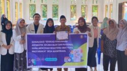 Mahasiswa Profesi Apoteker UHO Kunjungi Warga Soropia Konawe, Beri Edukasi Penggunaan Antibiotik