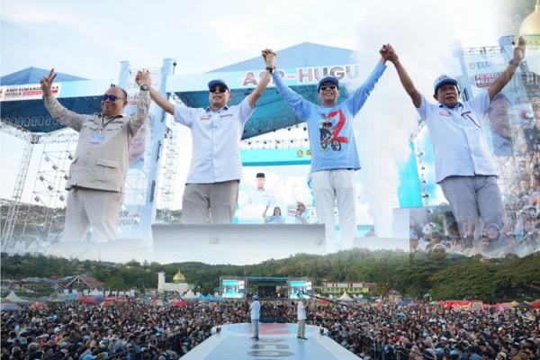 ASR-Hugua Minta Pendukungnya Bersabar untuk Sambut Kemenangan di Pilgub Sultra. Foto: Istimewa.