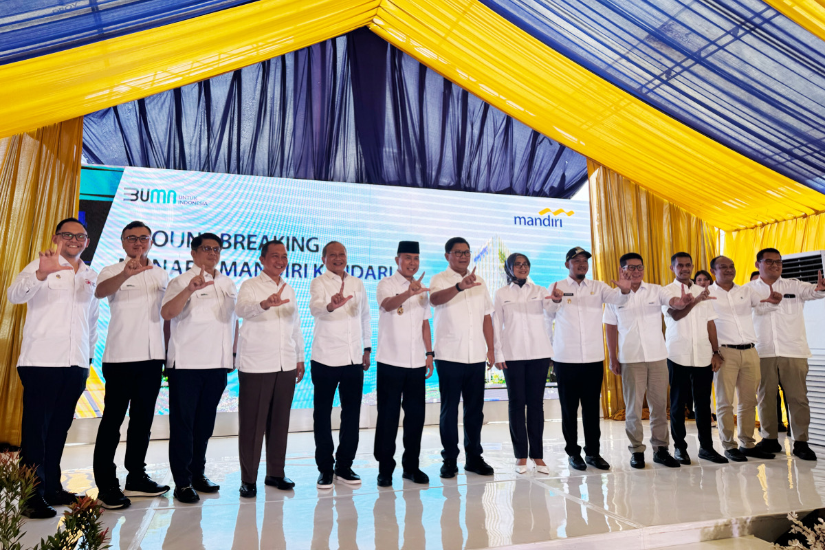 Acara Groundbreaking Menara Bank Mandiri Kendari. Foto: Aldho/sultrainformasi.id.