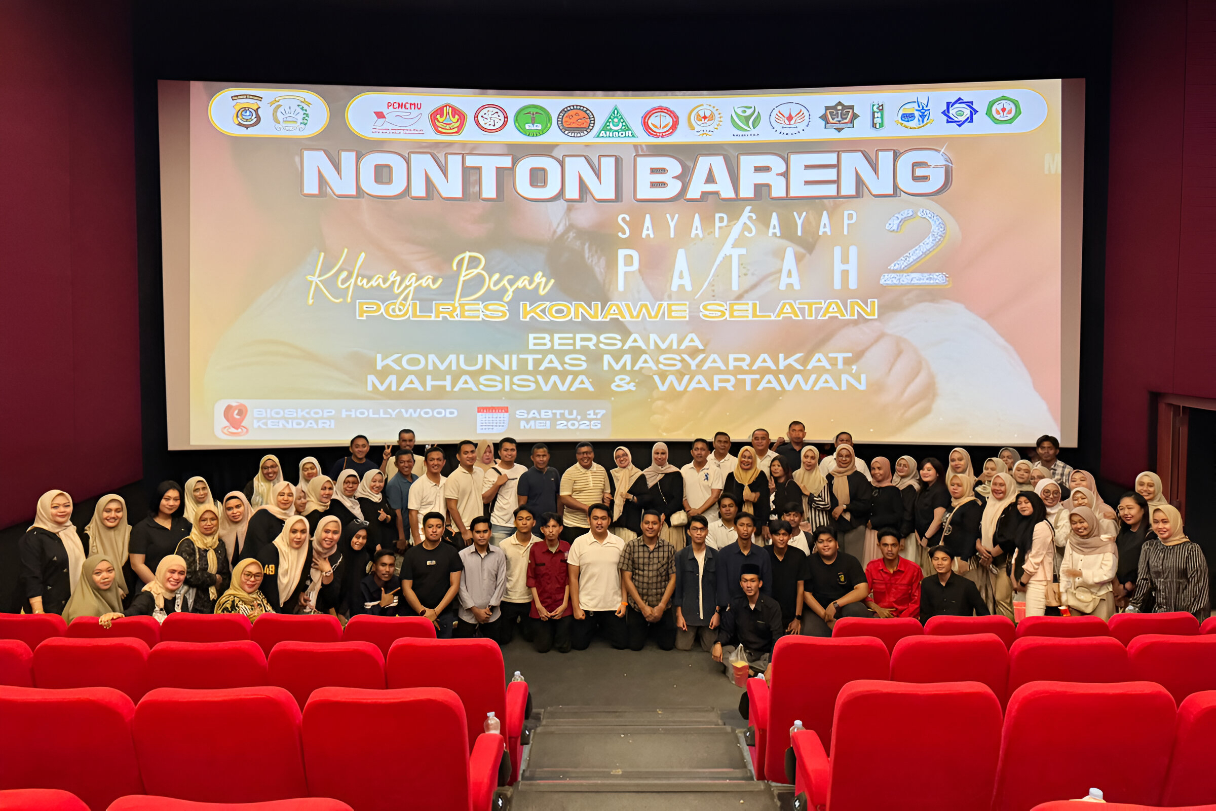 Polres Konsel Gelar Nobar Film "Sayap-Sayap Patah 2" di Kendari: Tugas Polisi Penuh Dilema dan Air Mata. Foto: Aldho/sultrainformasi.id.