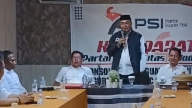 Tokoh Besar Hadiri Kopdar PSI Kendari, Rajiun: Partai Ini Akan Jadi Kekuatan Baru di Sultra. Foto: Istimewa.