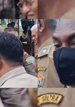 Klarifikasi Insiden Wartawan Didorong-Ponsel Dipukul Ajudan Gubernur Sultra, Pemprov: Cegah Pemandangan Tak Elok. Foto: Istimewa.