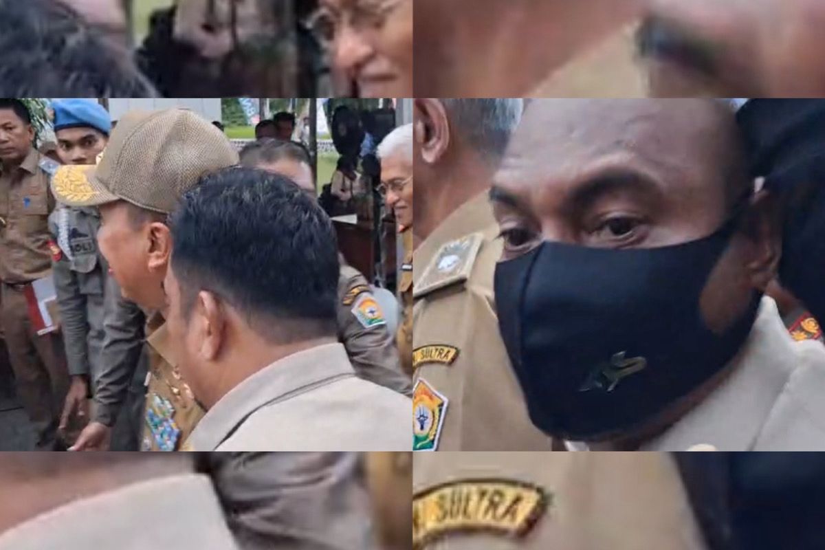 Klarifikasi Insiden Wartawan Didorong-Ponsel Dipukul Ajudan Gubernur Sultra, Pemprov: Cegah Pemandangan Tak Elok. Foto: Istimewa.
